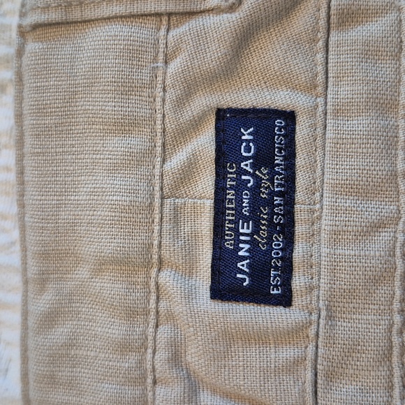 Janie and Jack boys 18 - 24 months tan convertible leg linen blend pants VGUC - Picture 5 of 8